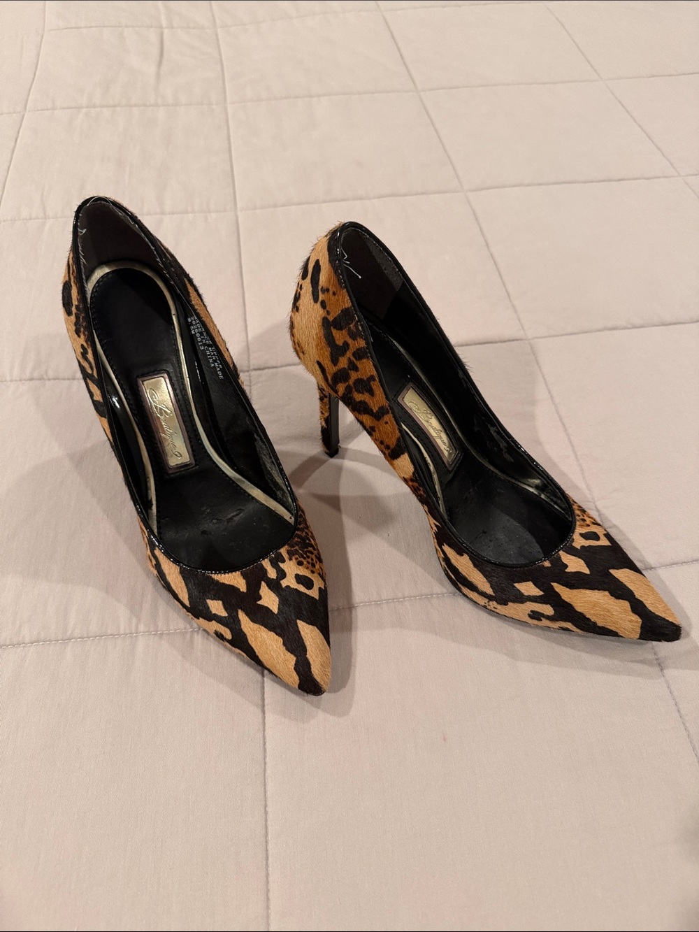 Boutique 9 Leopard Print Pointed Toe Stilettos - Brown & Black